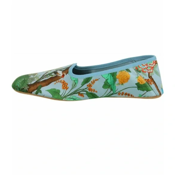 Gucci Silk Printed Slippers